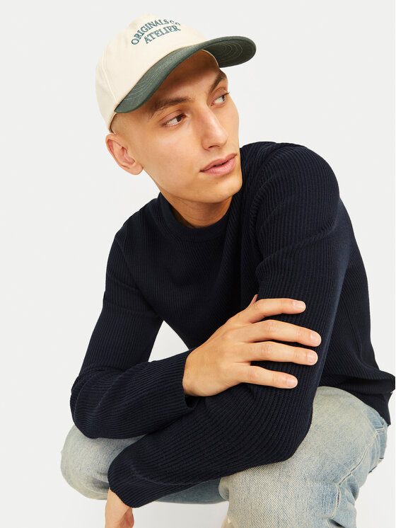 Jack & Jones Jack & Jones Sweter Perfect 12257771 Granatowy Regular Fit