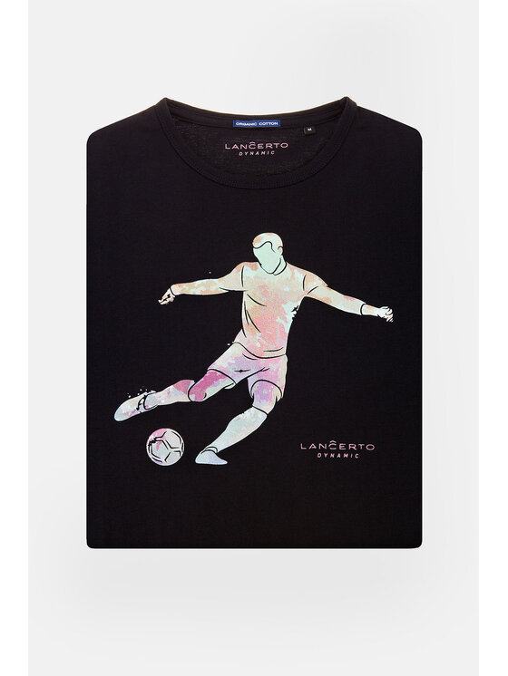 Lancerto Lancerto T-Shirt Lennox TS073221000042 Czarny Regular Fit