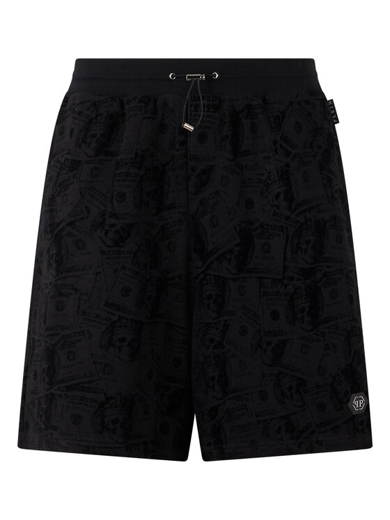 PHILIPP PLEIN PHILIPP PLEIN Pantaloncini sportivi 31096 Nero Jogger Fit