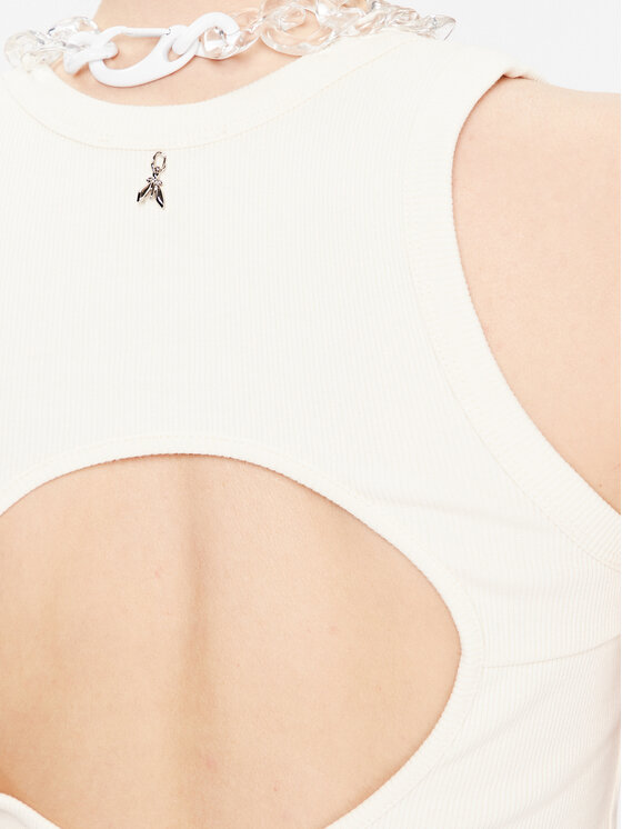 Patrizia Pepe Patrizia Pepe Τοπ 2M4306/J115-W347 Εκρού Regular Fit