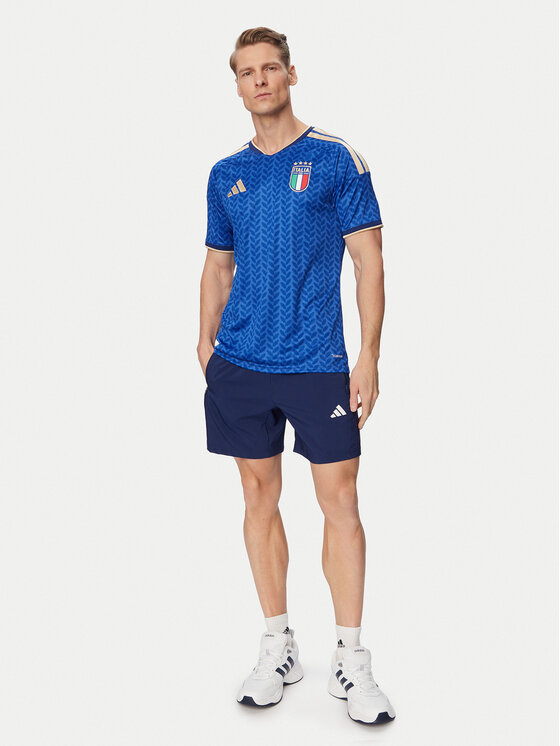 adidas adidas Тениска от техническо трико Italy 26 Home Replica JL6937 Син Slim Fit