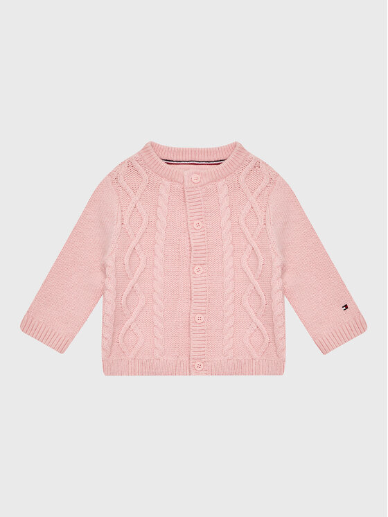 Tommy Hilfiger Tommy Hilfiger Komplet dziecięcy Baby Cable KN0KN01529 Różowy Regular Fit