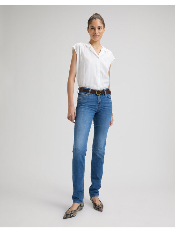 Lee Lee Koszula CAP SVE SHIRT Biały Relaxed Fit