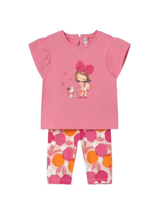 Mayoral Mayoral Set majica i leggins 1751 Ružičasta Regular Fit