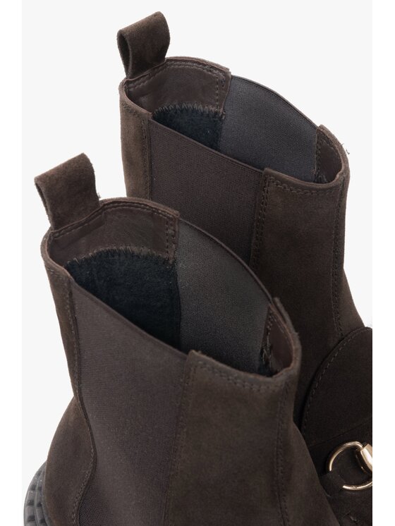 Estro Estro Členková obuv s elastickým prvkom ER00118502 Hnedá