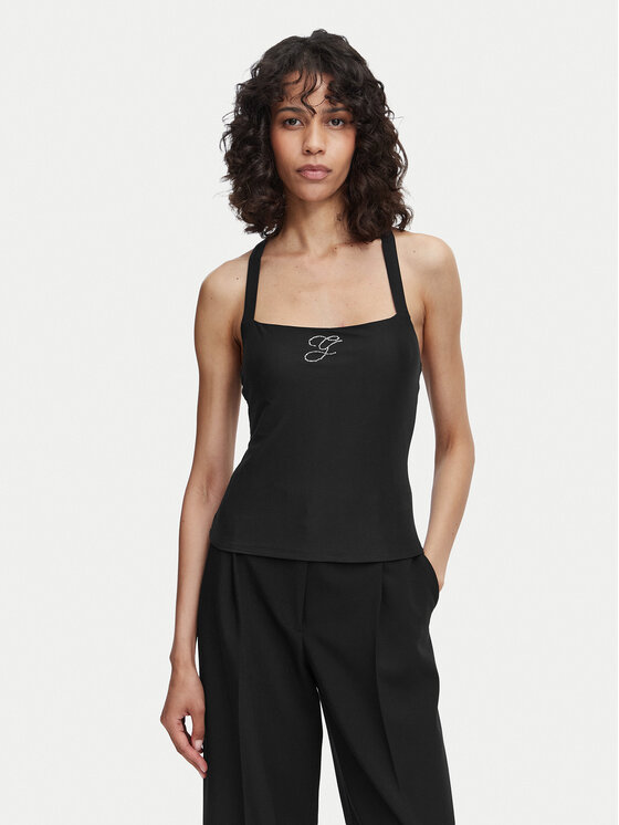 Guess Top W6YP44 K4523 Negru Slim Fit