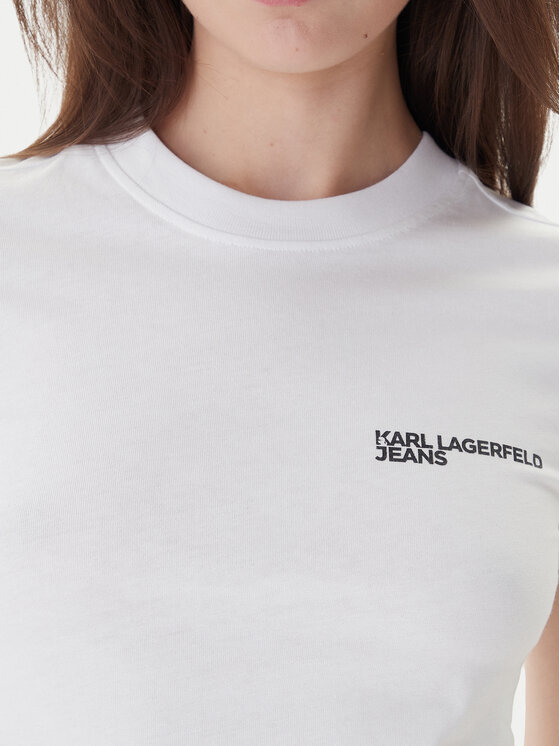 Karl Lagerfeld Jeans Karl Lagerfeld Jeans T-shirt A1W17004 Bianco Slim Fit