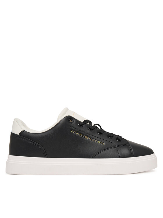 Tommy Hilfiger Tommy Hilfiger Снікерcи Th Feminine Cupsole Leather FW0FW09105 Чорний