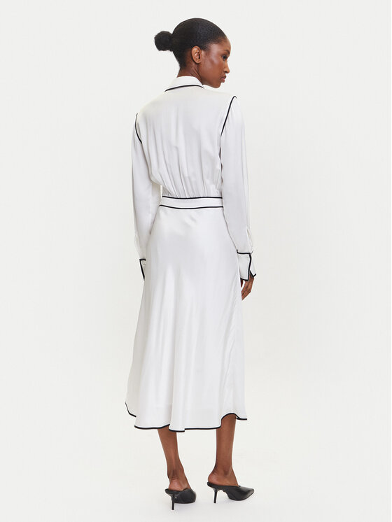 KARL LAGERFELD KARL LAGERFELD Рокля тип риза A3W13021 Екрю Regular Fit