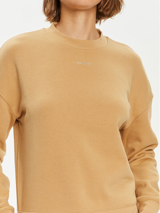 Calvin Klein Calvin Klein Bluza Nano Logo K20K207213 Beżowy Relaxed Fit