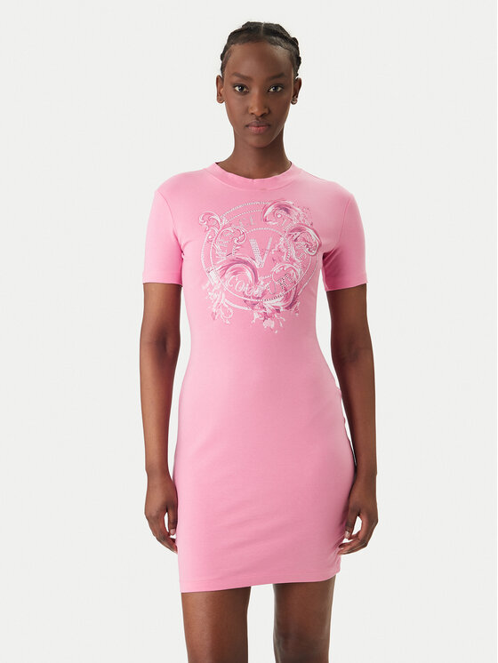 Versace Jeans Couture Rochie de zi 80HAOE01 CJ02E Roz Slim Fit