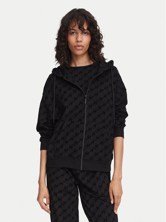 HUGO Hanorac Flokky 50566669 Negru Relaxed Fit