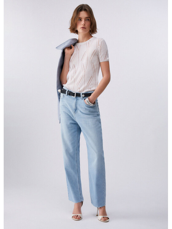 Liu Jo Liu Jo Maglione CA6196MA77QP9581 Bianco Regular Fit