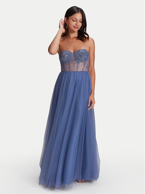 Hey Kyla Swing Abendkleid 5AH023HK Blau Slim Fit