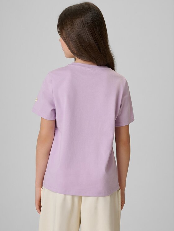 4F 4F T-Shirt 4FJRAW26TTSHF4326-052S Różowy Regular Fit