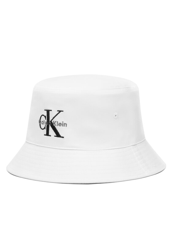 Calvin Klein Calvin Klein Cappello Monologo Embroidery Bucket Hat LV04G5020G Bianco