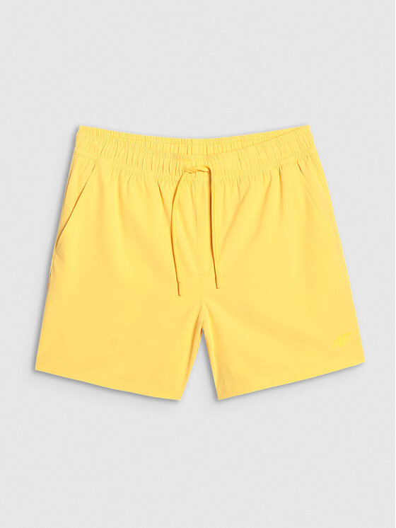 4F 4F Plážové šortky 4FWSS25UBDSM134-71S Žlutá Regular Fit