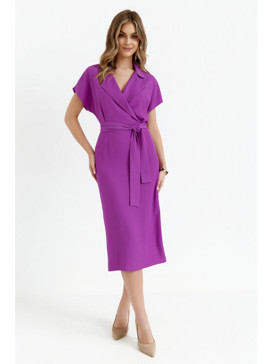 Stylove Stylove Sukienka koktajlowa S363 Fioletowy Premium Fit