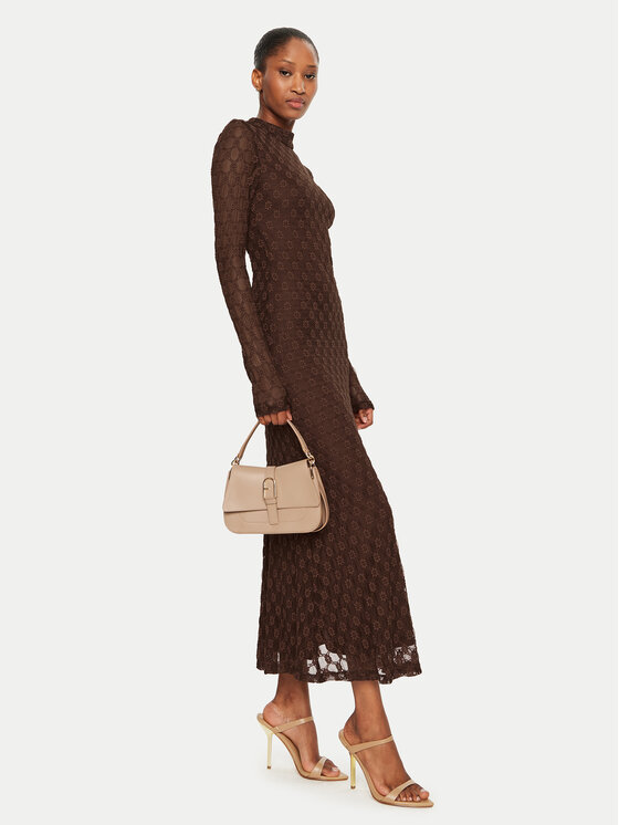 Bardot Bardot Cocktail obleka 59476DB Rjava Slim Fit