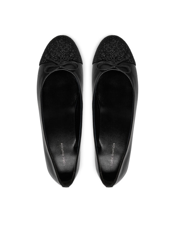 Tory Burch Tory Burch Balerina Cap-Toe Pave Ballet 166214 Fekete