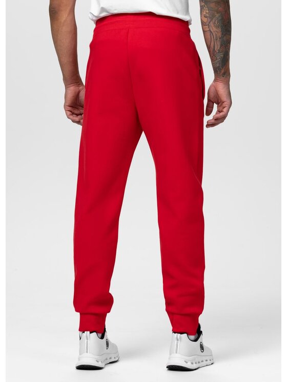 PITBULL PITBULL Spodnie dresowe CHARGER SMALL LOGO Czerwony Regular Fit