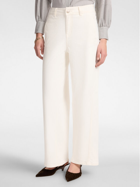 Elena Mirò Elena Mirò Pantaloni di tessuto P498P000324N011 Bianco A-Line Fit