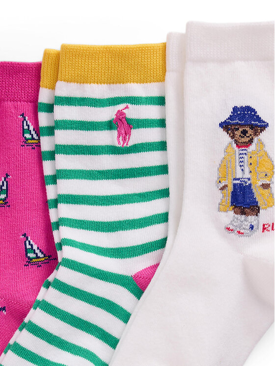 Polo Ralph Lauren Polo Ralph Lauren 3 bērnu augsto zeķu pāru komplekts 4,47969E+11 Daudzkrāsains