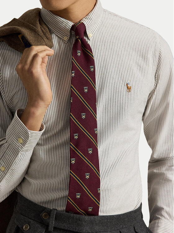 Polo Ralph Lauren Polo Ralph Lauren Πουκάμισο 710953704503 Ανοιχτό μπεζ Custom Fit