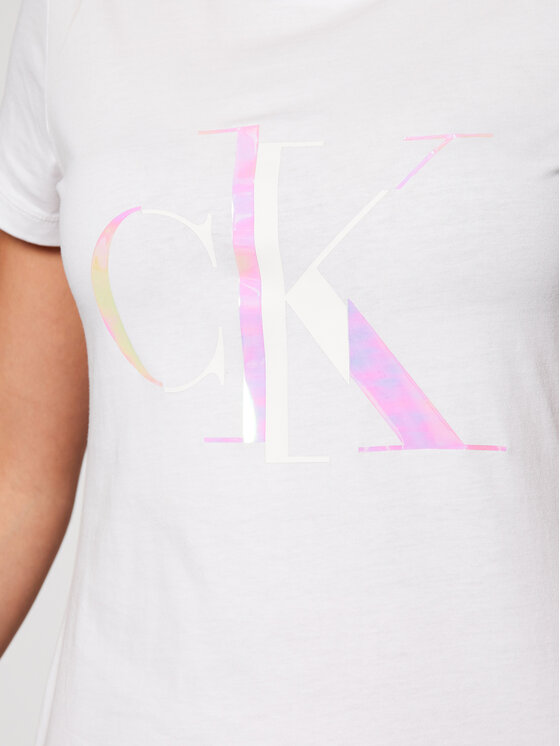 Calvin Klein Jeans T Shirt J20J214783 Bia y Regular Fit Modivo.pl