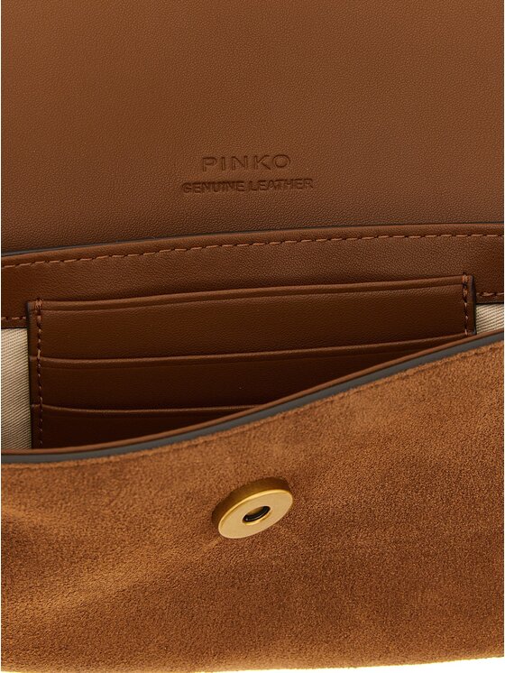 PINKO PINKO Torebka Brown Cowhide Shoulder Beżowy