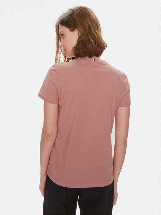 Tommy Hilfiger Tommy Hilfiger Тишърт Signature WW0WW41674 Розов Regular Fit