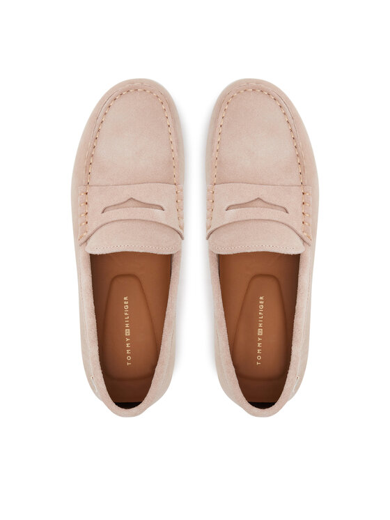 Tommy Hilfiger Tommy Hilfiger Mokasīni Flag Soft Suede Driver Loafer FW0FW08558 Rozā