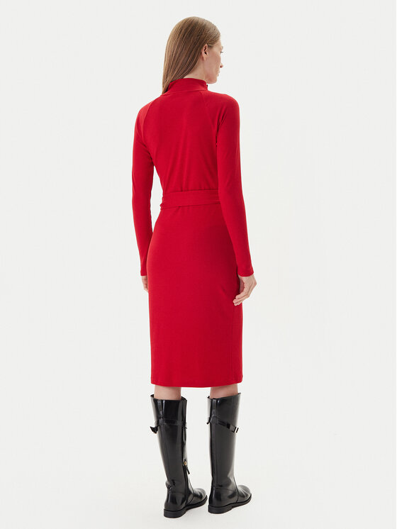 LAUREN RALPH LAUREN LAUREN RALPH LAUREN Džemper haljina 200980036002 Crvena Slim Fit