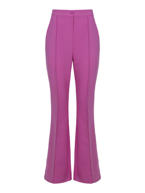 LAURELLA LAURELLA Kalhoty z materiálu 3UL004 Růžová Regular Fit