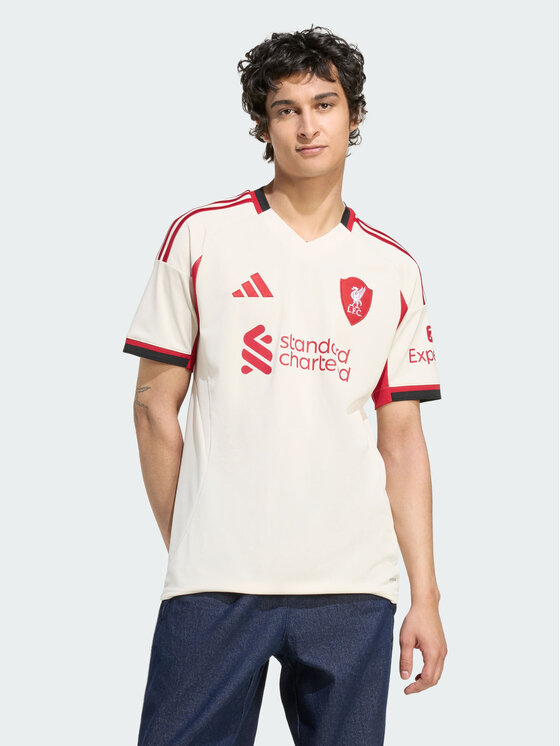 adidas adidas Koszulka techniczna Liverpool FC 25/26 Away Jersey Kremowy Slim Fit