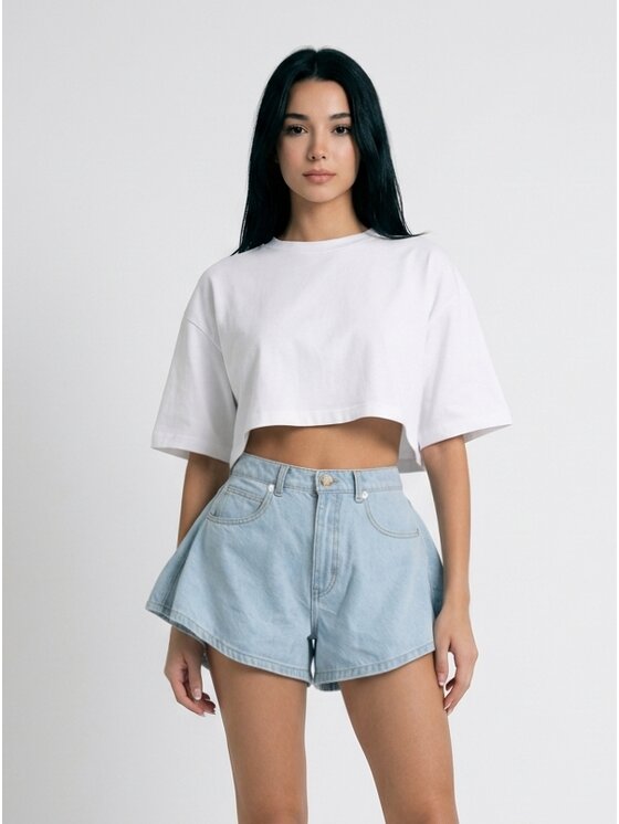 MissDenim MissDenim Szorty jeansowe Skorts Niebieski Regular Fit