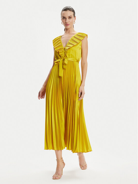 Dixie Dixie Abendkleid A319J044 Gelb Regular Fit