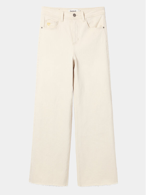 Desigual Desigual Дънки Denvere 24SWDD76 Екрю Cropped Fit
