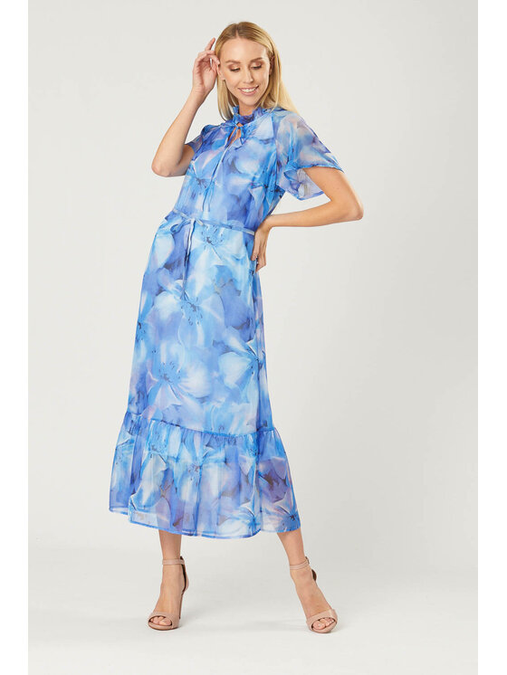 QUIOSQUE QUIOSQUE Každodenné šaty ORCHID DRESS Tyrkysová Regular Fit