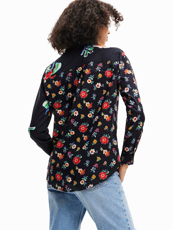 Desigual Desigual Πουκάμισο Singapur 23SWCW36 Μαύρο Regular Fit