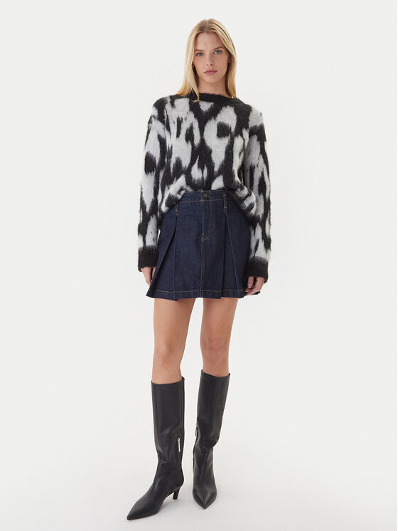 Calvin Klein Calvin Klein Пуловер Brushed Hairy LV044D343G Черен Regular Fit