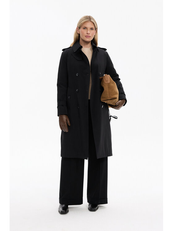 Deni Cler Milano Deni Cler Milano Płaszcz przejściowy T-DC-8071-F5-40-90-1 Czarny Regular Fit