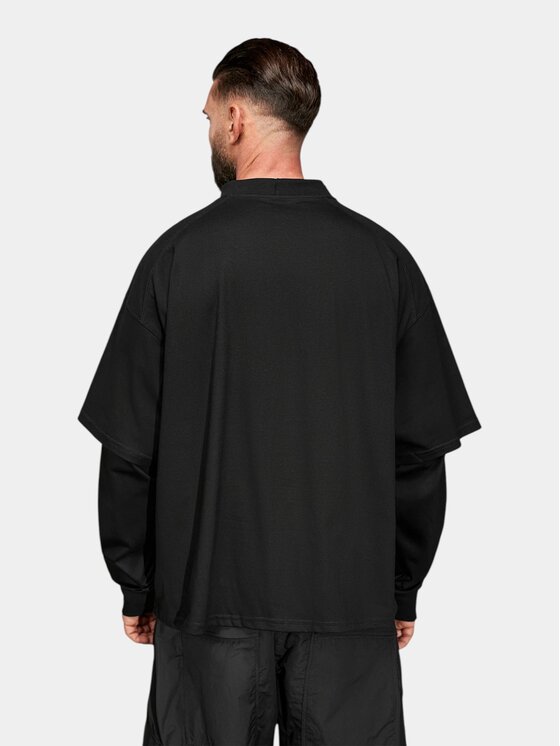 MADE BY SOCIETY MADE BY SOCIETY T-Shirt Dual Form - T17799 Czarny Basic Fit