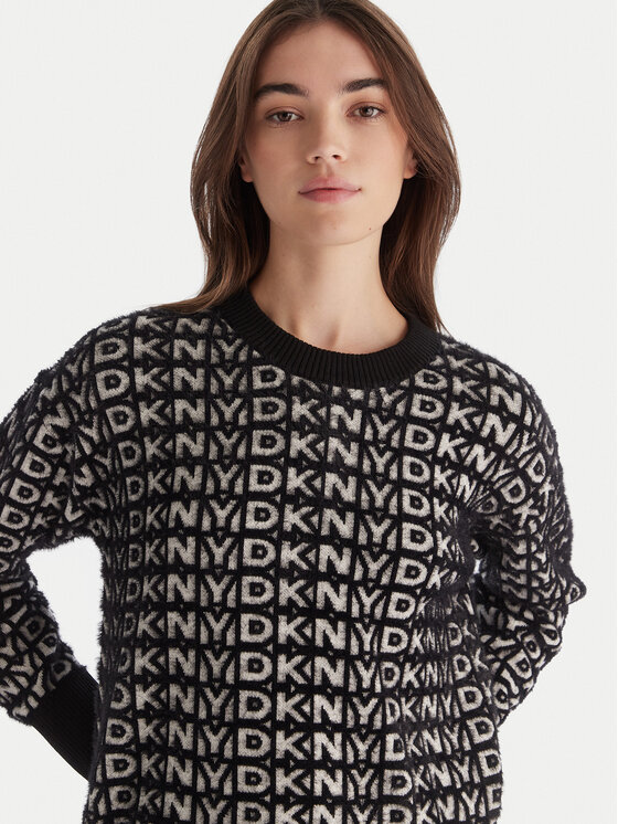 DKNY DKNY Pulover P5MSAX92 Negru Regular Fit