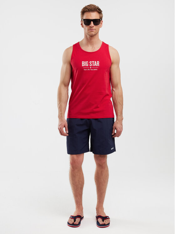 BIG STAR BIG STAR Tank top RICHARD Czerwony Basic Fit