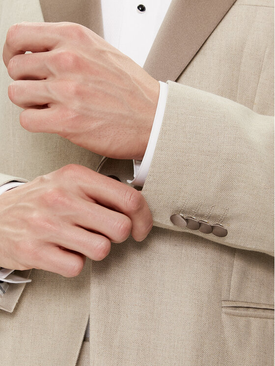 BOSS Boss Kostiumas H-Huge-Tux-242 50514661 Smėlio Slim Fit