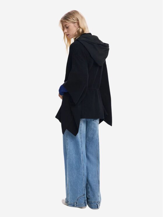 Desigual Desigual Poncho PONCHO_MIX ALDAMA MY Nero Regular Fit