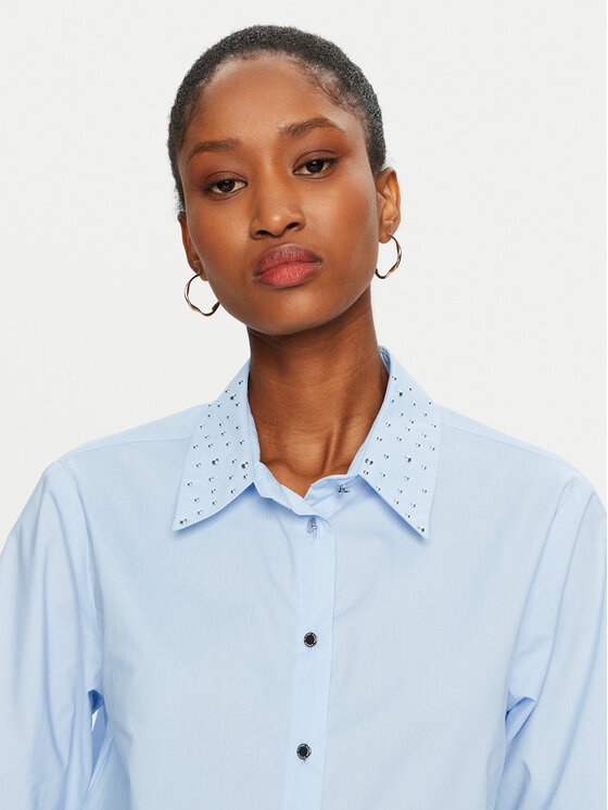 Morgan Morgan Camicia 242-CBOXI Celeste Loose Fit