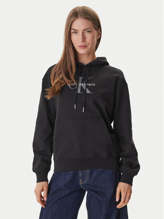Calvin Klein Bluză LV047E221G Negru Regular Fit