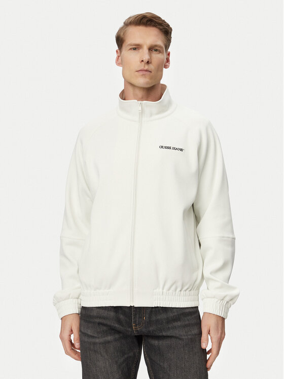 Guess Jeans Guess Jeans Džemperis ar kapuci M6GQZ2 KB212 Balts Regular Fit